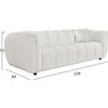 ΚΑΝΑΠΕΣ 3-ΘΕΣΙΟΣ LYKKE HM3323.02 ΕΚΡΟΥ ΥΦΑΣΜΑ 229x89x70Υεκ