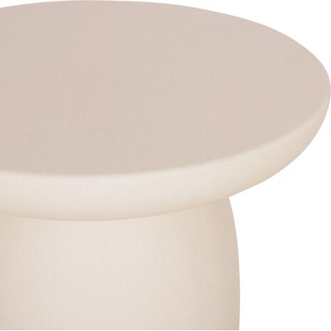 ΤΡΑΠΕΖΙ ΒΟΗΘΗΤΙΚΟ FIBER CEMENT ΣΤΡΟΓΓΥΛΟ HIKARI HM6593.02 ΜΠΕΖ Φ46x48Υεκ.