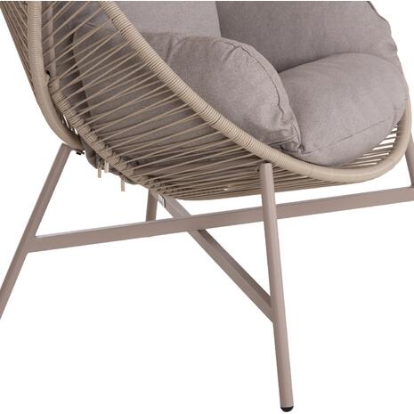 ΠΟΛΥΘΡΟΝΑ-ΦΩΛΙΑ RULER HM6506.02 ΜΟΚΑ ΜΕΤΑΛΛΟ-P.E.RATTAN--ΓΚΡΙ ΜΑΞΙΛΑΡΙΑ 90x85x154Υεκ