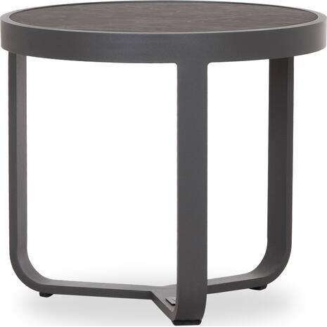 ΤΡΑΠΕΖΑΚΙ ΑΛΟΥΜΙΝΙΟΥ DEVIOUS SM6440.01 ΑΝΘΡΑΚΙ--ΓΚΡΙ SINTERED STONE TOP Φ45x41Υεκ.