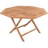 ΤΡΑΠΕΖΙ ΠΟΛΥΓΩΝΟ ΠΤΥΣΣΟΜΕΝΟ KARLIN HM6618 ΞΥΛΟ TEAK ΣΕ ΦΥΣΙΚΟ ΧΡΩΜΑ 120x120x75Yεκ.