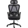 ΚΑΡΕΚΛΑ ΓΡΑΦΕΙΟΥ FRANTIC HM1224.01 ΜΑΥΡO MESH & ΠΟΛΥΠΡΟΠΥΛΕΝΙΟ 60x60x134Υεκ