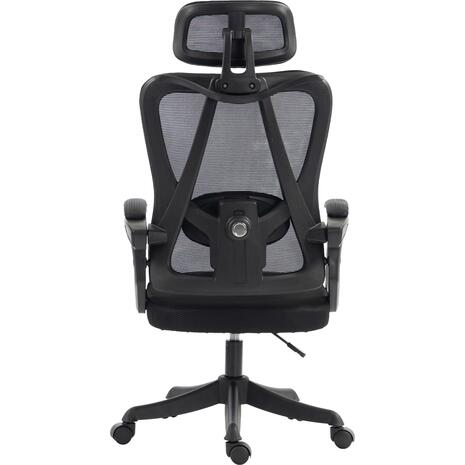 ΚΑΡΕΚΛΑ ΓΡΑΦΕΙΟΥ FRANTIC HM1224.01 ΜΑΥΡO MESH & ΠΟΛΥΠΡΟΠΥΛΕΝΙΟ 60x60x134Υεκ