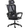 ΚΑΡΕΚΛΑ ΓΡΑΦΕΙΟΥ FRANTIC HM1224.01 ΜΑΥΡO MESH & ΠΟΛΥΠΡΟΠΥΛΕΝΙΟ 60x60x134Υεκ