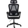 ΚΑΡΕΚΛΑ ΓΡΑΦΕΙΟΥ FRANTIC HM1224.01 ΜΑΥΡO MESH & ΠΟΛΥΠΡΟΠΥΛΕΝΙΟ 60x60x134Υεκ