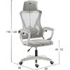 ΚΑΡΕΚΛΑ ΓΡΑΦΕΙΟΥ SALAS HM1223.02 P.P. ΛΕΥΚΟ-ΓΚΡΙ MESH ΥΦΑΣΜΑ 57x71x110-120Υεκ