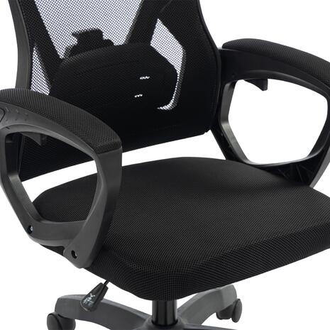 ΚΑΡΕΚΛΑ ΓΡΑΦΕΙΟΥ SALAS HM1223.01 ΠΟΛΥΠΡΟΠΥΛΕΝΙΟ & MESH--ΜΑΥΡΟ 60x60x118-128Υεκ