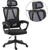 ΚΑΡΕΚΛΑ ΓΡΑΦΕΙΟΥ FRANTIC HM1224.01 ΜΑΥΡO MESH & ΠΟΛΥΠΡΟΠΥΛΕΝΙΟ 60x60x134Υεκ