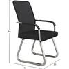 ΚΑΡΕΚΛΑ ΕΠΙΣΚΕΠΤΗ STED HM1232.01 ΜΑΥΡO MESH--ΠΟΔΙΑ/ΜΠΡΑΤΣΑ ΧΡΩΜΙΟΥ 55x59x89Υεκ (σετ 2 τεμαχίων)