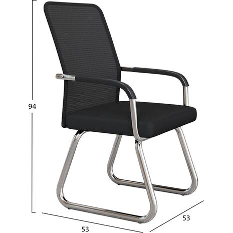 ΚΑΡΕΚΛΑ ΕΠΙΣΚΕΠΤΗ STED HM1232.01 ΜΑΥΡO MESH--ΠΟΔΙΑ/ΜΠΡΑΤΣΑ ΧΡΩΜΙΟΥ 55x59x89Υεκ (σετ 2 τεμαχίων)