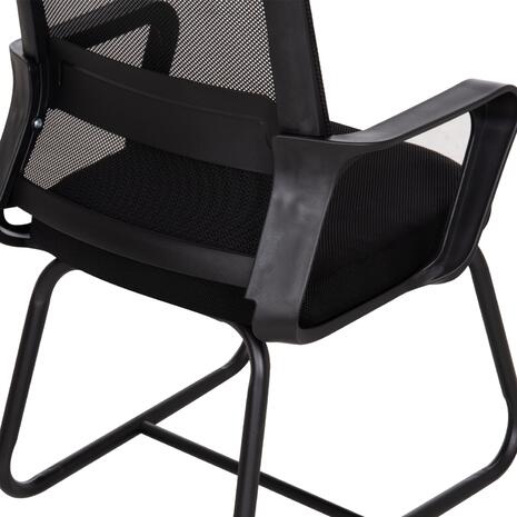ΚΑΡΕΚΛΑ ΕΠΙΣΚΕΠΤΗ CASTER HM1228.01 PP--MESH--ΜΕΤΑΛΛΟ ΜΑΥΡΟ 46x52x94Υεκ (σετ 2 τεμαχίων)