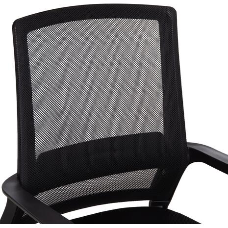 ΚΑΡΕΚΛΑ ΕΠΙΣΚΕΠΤΗ CASTER HM1228.01 PP--MESH--ΜΕΤΑΛΛΟ ΜΑΥΡΟ 46x52x94Υεκ (σετ 2 τεμαχίων)