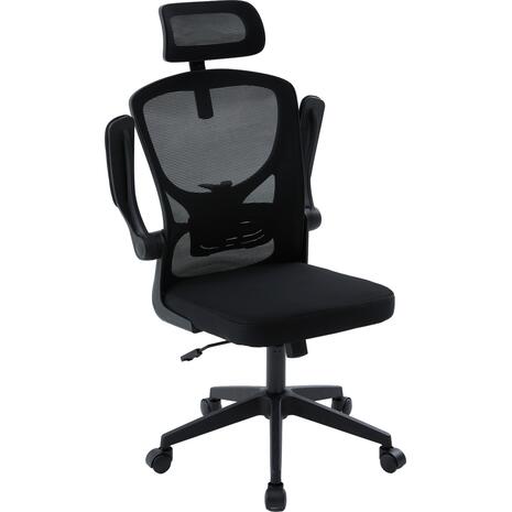 ΚΑΡΕΚΛΑ ΓΡΑΦΕΙΟΥ FLOATER HM1230.01 ΜΑΥΡO MESH & PP 62x62x106-116Υεκ