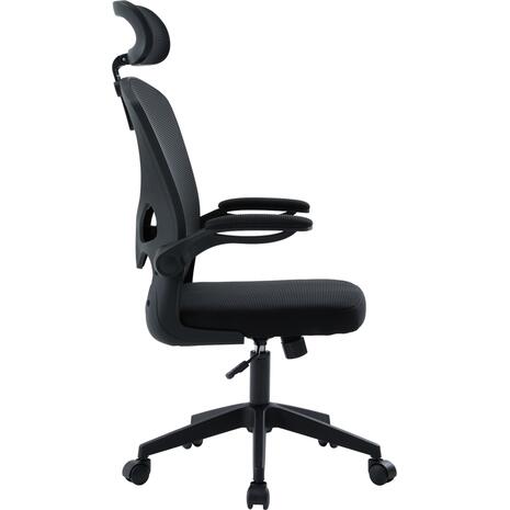 ΚΑΡΕΚΛΑ ΓΡΑΦΕΙΟΥ FLOATER HM1230.01 ΜΑΥΡO MESH & PP 62x62x106-116Υεκ