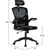 ΚΑΡΕΚΛΑ ΓΡΑΦΕΙΟΥ FLOATER HM1230.01 ΜΑΥΡO MESH & PP 62x62x106-116Υεκ
