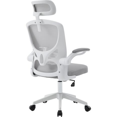 ΚΑΡΕΚΛΑ ΓΡΑΦΕΙΟΥ FLOATER HM1230.02 ΛΕΥΚΟ PP--ΑΝΟΙΧΤΟ ΓΚΡΙ MESH 62x62x106-116Υεκ