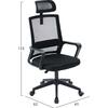 ΚΑΡΕΚΛΑ ΓΡΑΦΕΙΟΥ VELOCITY HM1229.01 ΜΑΥΡO MESH & PP 61x62x123Υεκ
