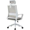 ΚΑΡΕΚΛΑ ΓΡΑΦΕΙΟΥ VELOCITY HM1229.02 ΛΕΥΚΟ PP--ΑΝΟΙΧΤΟ ΓΚΡΙ MESH 61x62x123Υεκ