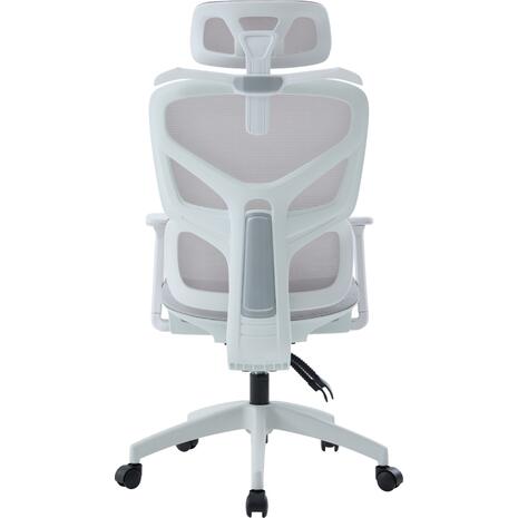 ΚΑΡΕΚΛΑ ΓΡΑΦΕΙΟΥ APEX HM1227.02 ΛΕΥΚΟ PP--ΑΝΟΙΧΤΟ ΓΚΡΙ MESH 68x68x120-130Υεκ