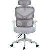 ΚΑΡΕΚΛΑ ΓΡΑΦΕΙΟΥ APEX HM1227.02 ΛΕΥΚΟ PP--ΑΝΟΙΧΤΟ ΓΚΡΙ MESH 68x68x120-130Υεκ