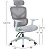 ΚΑΡΕΚΛΑ ΓΡΑΦΕΙΟΥ APEX HM1227.02 ΛΕΥΚΟ PP--ΑΝΟΙΧΤΟ ΓΚΡΙ MESH 68x68x120-130Υεκ
