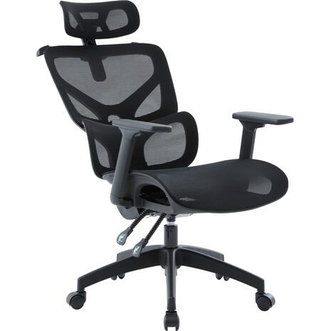 ΚΑΡΕΚΛΑ ΓΡΑΦΕΙΟΥ APEX HM1227.01 ΜΑΥΡO MESH & PP 68x68x120-130Υεκ