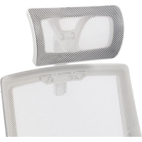 ΚΑΡΕΚΛΑ ΓΡΑΦΕΙΟΥ MATRON HM1226.02 ΛΕΥΚΟ PP--ΑΝΟΙΧΤΟ ΓΚΡΙ MESH 47x47x128Υεκ