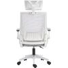 ΚΑΡΕΚΛΑ ΓΡΑΦΕΙΟΥ MATRON HM1226.02 ΛΕΥΚΟ PP--ΑΝΟΙΧΤΟ ΓΚΡΙ MESH 47x47x128Υεκ