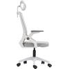 ΚΑΡΕΚΛΑ ΓΡΑΦΕΙΟΥ MATRON HM1226.02 ΛΕΥΚΟ PP--ΑΝΟΙΧΤΟ ΓΚΡΙ MESH 47x47x128Υεκ