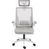 ΚΑΡΕΚΛΑ ΓΡΑΦΕΙΟΥ MATRON HM1226.02 ΛΕΥΚΟ PP--ΑΝΟΙΧΤΟ ΓΚΡΙ MESH 47x47x128Υεκ