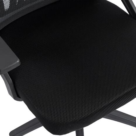 ΚΑΡΕΚΛΑ ΓΡΑΦΕΙΟΥ MATRON HM1226.01 ΜΑΥΡO PP & MESH ΥΦΑΣΜΑ 47x47x128Υεκ