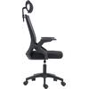 ΚΑΡΕΚΛΑ ΓΡΑΦΕΙΟΥ MATRON HM1226.01 ΜΑΥΡO PP & MESH ΥΦΑΣΜΑ 47x47x128Υεκ