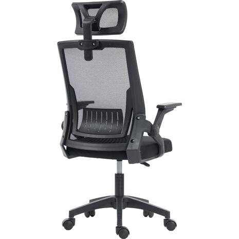 ΚΑΡΕΚΛΑ ΓΡΑΦΕΙΟΥ MATRON HM1226.01 ΜΑΥΡO PP & MESH ΥΦΑΣΜΑ 47x47x128Υεκ