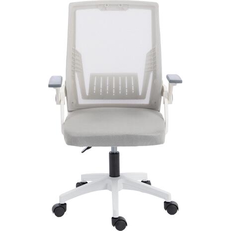 ΚΑΡΕΚΛΑ ΓΡΑΦΕΙΟΥ ZENITH HM1225.02 ΛΕΥΚΟ PP--ΑΝΟΙΧΤΟ ΓΚΡΙ MESH 60x60x92-100Υεκ