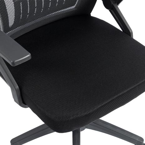 ΚΑΡΕΚΛΑ ΓΡΑΦΕΙΟΥ ZENITH HM1225.01 PP & MESH ΥΦΑΣΜΑ--ΜΑΥΡΟ 60x60x92-100Υεκ