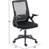 ΚΑΡΕΚΛΑ ΓΡΑΦΕΙΟΥ ZENITH HM1225.01 PP & MESH ΥΦΑΣΜΑ--ΜΑΥΡΟ 60x60x92-100Υεκ