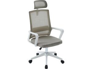 ΚΑΡΕΚΛΑ ΓΡΑΦΕΙΟΥ VELOCITY HM1229.02 ΛΕΥΚΟ PP--ΑΝΟΙΧΤΟ ΓΚΡΙ MESH 60x62x123Υεκ
