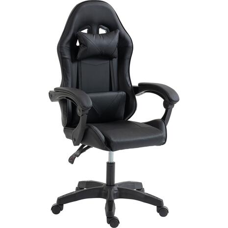 ΚΑΡΕΚΛΑ GAMING STRATUS HM1231.01 ΜΑΥΡΟ PVC--ΜΕ ΜΑΞIΛΑΡΑΚΙΑ ΜΕΣΗΣ/ΚΕΦΑΛΗΣ 62x62x119Υεκ