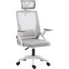ΚΑΡΕΚΛΑ ΓΡΑΦΕΙΟΥ MATRON HM1226.02 ΛΕΥΚΟ PP--ΑΝΟΙΧΤΟ ΓΚΡΙ MESH 47x47x128Υεκ