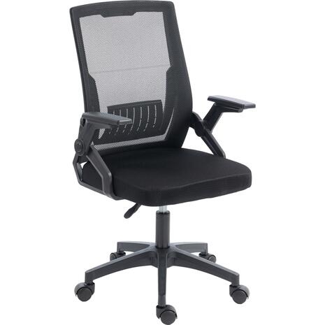 ΚΑΡΕΚΛΑ ΓΡΑΦΕΙΟΥ ZENITH HM1225.01 PP & MESH ΥΦΑΣΜΑ--ΜΑΥΡΟ 60x60x92-100Υεκ