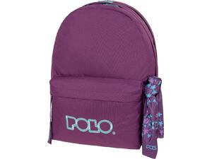 Tσάντα Πλάτης 2+1 θέσεων POLO Original Double Scarf Μελιτζανί / Τιρκουάζ (901235-4859)