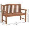 ΠΑΓΚΑΚΙ ΚΗΠΟΥ 2ΘΕΣΙΟ ELENA HM6651 ΞΥΛΟ TEAK--ΦΥΣΙΚΟ 120x60x95Υεκ.