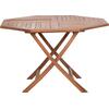 ΤΡΑΠΕΖΙ ΠΟΛΥΓΩΝΟ ΠΤΥΣΣΟΜΕΝΟ KARLIN HM6618 ΞΥΛΟ TEAK ΣΕ ΦΥΣΙΚΟ ΧΡΩΜΑ 120x120x75Yεκ.