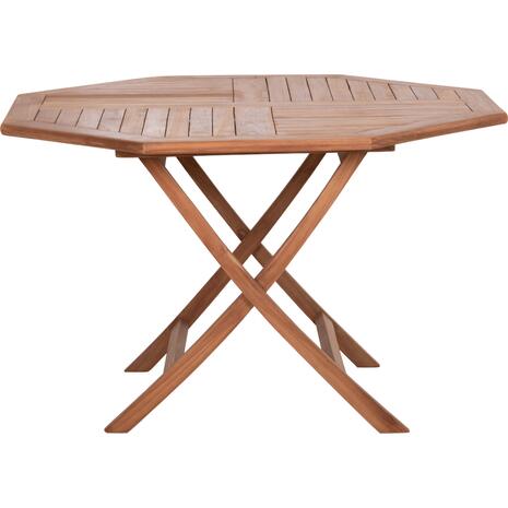 ΤΡΑΠΕΖΙ ΠΟΛΥΓΩΝΟ ΠΤΥΣΣΟΜΕΝΟ KARLIN HM6618 ΞΥΛΟ TEAK ΣΕ ΦΥΣΙΚΟ ΧΡΩΜΑ 120x120x75Yεκ.