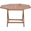 ΤΡΑΠΕΖΙ ΠΟΛΥΓΩΝΟ ΠΤΥΣΣΟΜΕΝΟ KARLIN HM6618 ΞΥΛΟ TEAK ΣΕ ΦΥΣΙΚΟ ΧΡΩΜΑ 120x120x75Yεκ.