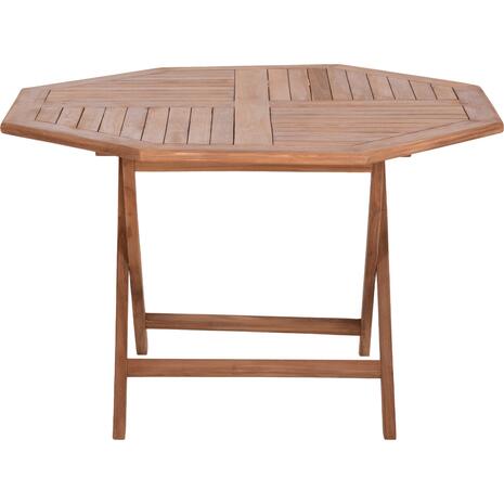 ΤΡΑΠΕΖΙ ΠΟΛΥΓΩΝΟ ΠΤΥΣΣΟΜΕΝΟ KARLIN HM6618 ΞΥΛΟ TEAK ΣΕ ΦΥΣΙΚΟ ΧΡΩΜΑ 120x120x75Yεκ.