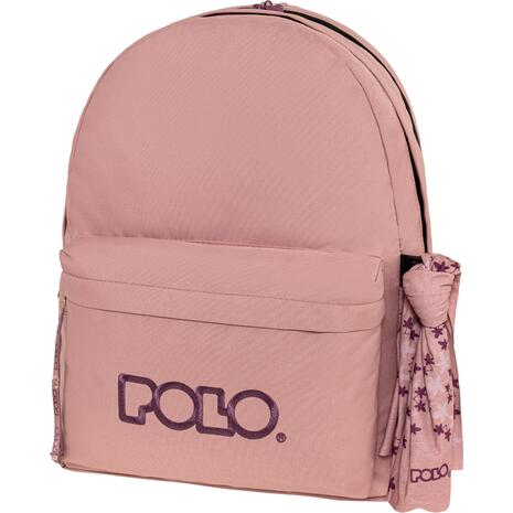 Τσάντα Πλάτης 2+1 θέσεων POLO Original Double Scarf Ροζ / Μωβ (901235-3947)