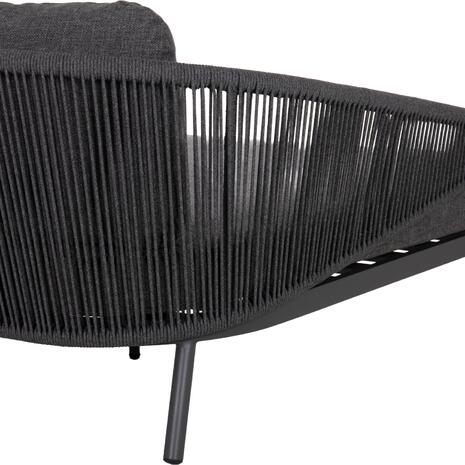 DAYBED ΣΕΙΡΑ XANTION ΗM6474.01 ΣΚΟΥΡΟ ΓΚΡΙ ΑΛΟΥΜΙΝΙΟ-ΣΧΟΙΝΙ-OLEFIN 157x147x88Υεκ