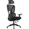ΚΑΡΕΚΛΑ ΓΡΑΦΕΙΟΥ NOVAR HM1218.01 ΜΑΥΡO MESH--ΒΑΣΗ PP 51x49x121-129Υεκ