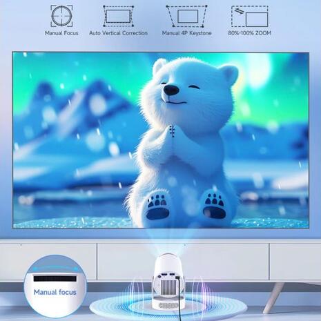 Φορητός προτζέκτορας Magcubic HY300 PRO+ 200 ANSI, Android 14, 720P (8K Input), Auto Keystone, WiFi